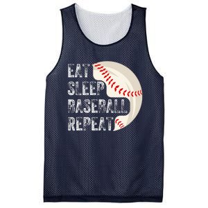 Eat Sleep Baseball Repeat Baseball Player Baseball Mesh Reversible Basketball Jersey Tank