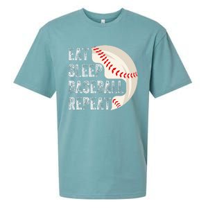 Eat Sleep Baseball Repeat Baseball Player Baseball Sueded Cloud Jersey T-Shirt