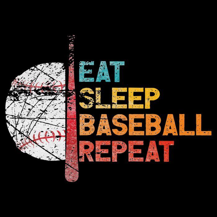 Eat Sleep Baseball Repeat retro vintage baseball player fun Backpack