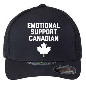 Emotional Support Canadian Funny Canada Canadian Flexfit Unipanel Trucker Cap