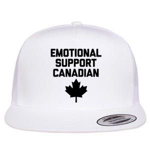 Emotional Support Canadian Funny Canada Canadian Flat Bill Trucker Hat