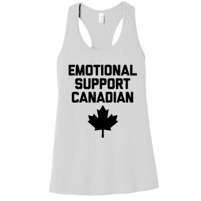 Emotional Support Canadian Funny Canada Canadian Women's Racerback Tank