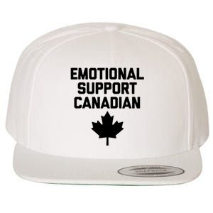 Emotional Support Canadian Funny Canada Canadian Wool Snapback Cap