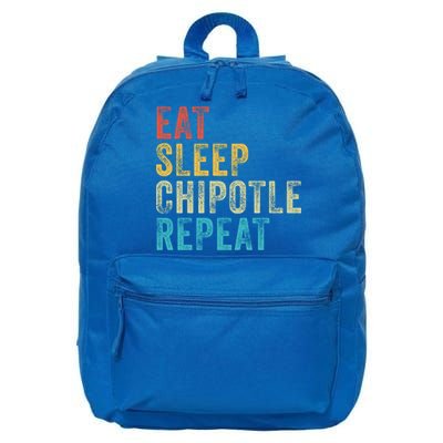 Eat Sleep Chipotle Repeat Funny Chipotle Vintage Distressed Funny Gift 16 in Basic Backpack