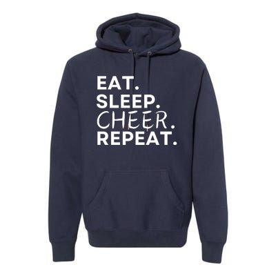 Eat Sleep Cheer Repeat Premium Hoodie