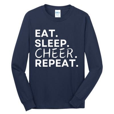 Eat Sleep Cheer Repeat Tall Long Sleeve T-Shirt