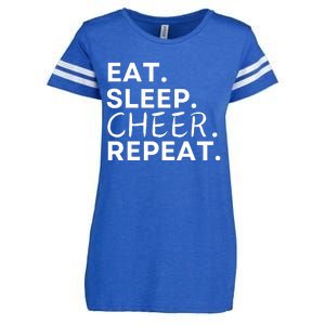 Eat Sleep Cheer Repeat Enza Ladies Jersey Football T-Shirt