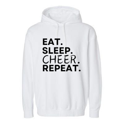 Eat Sleep Cheer Repeat Garment-Dyed Fleece Hoodie