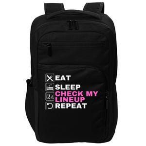 Eat Sleep Check My Lineup Repeat Fantasy Football Fantasy Football Fanatics Impact Tech Backpack