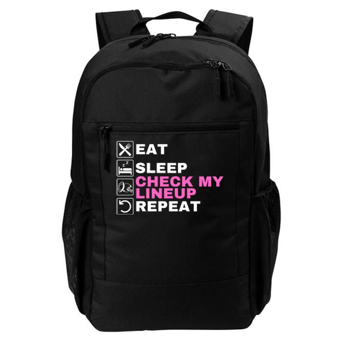 Eat Sleep Check My Lineup Repeat Fantasy Football Fantasy Football Fanatics Daily Commute Backpack