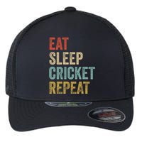 Eat Sleep Cricket Repeat Cricketers Bowlers Sports Vintage Flexfit Unipanel Trucker Cap