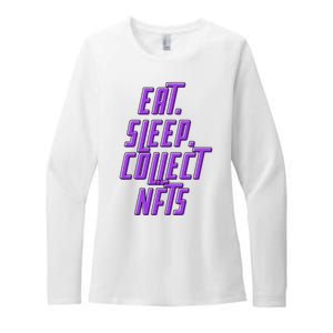 Eat Sleep Collect Nfts Womens CVC Long Sleeve Shirt