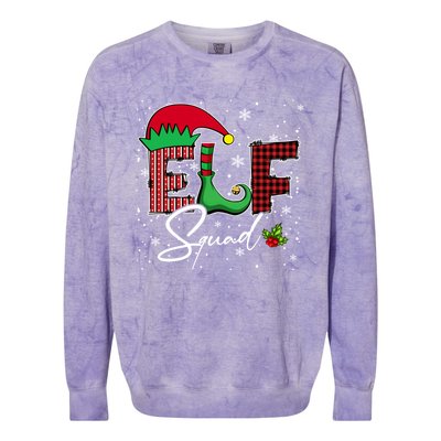 Elf Squad Christmas Matching Family Funny Cute Gift Colorblast Crewneck Sweatshirt