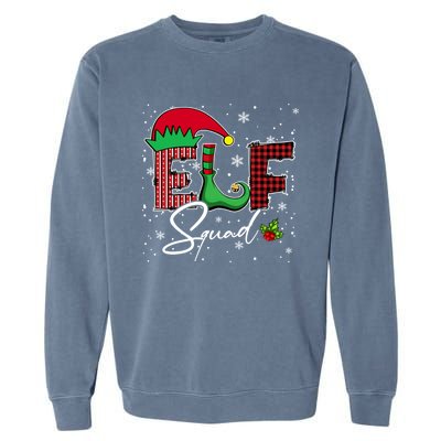 Elf Squad Christmas Matching Family Funny Cute Gift Garment-Dyed Sweatshirt