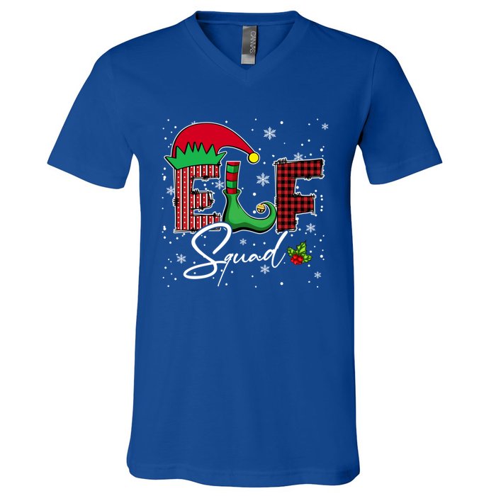 Elf Squad Christmas Matching Family Funny Cute Gift V-Neck T-Shirt