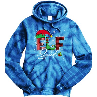 Elf Squad Christmas Matching Family Funny Cute Gift Tie Dye Hoodie