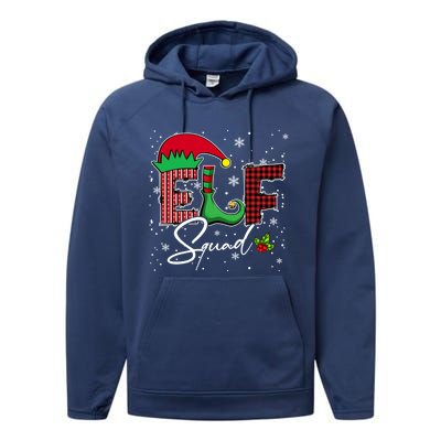 Elf Squad Christmas Matching Family Funny Cute Gift Performance Fleece Hoodie