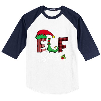 Elf Squad Christmas Matching Family Funny Cute Gift Baseball Sleeve Shirt