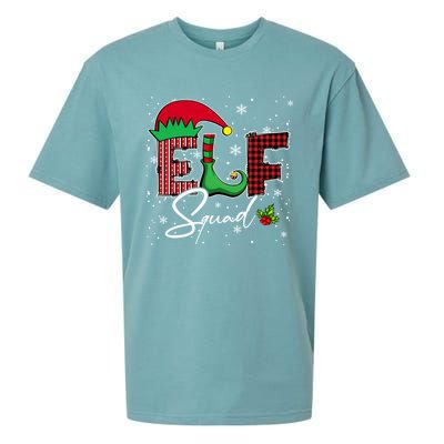 Elf Squad Christmas Matching Family Funny Cute Gift Sueded Cloud Jersey T-Shirt