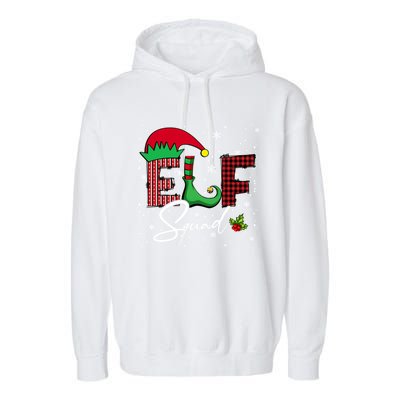 Elf Squad Christmas Matching Family Funny Cute Gift Garment-Dyed Fleece Hoodie