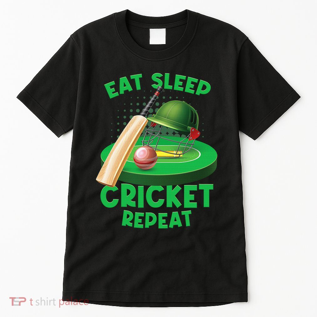 Eat Sleep Cricket Repeat Player Lover Fan Funny Tall T-Shirt