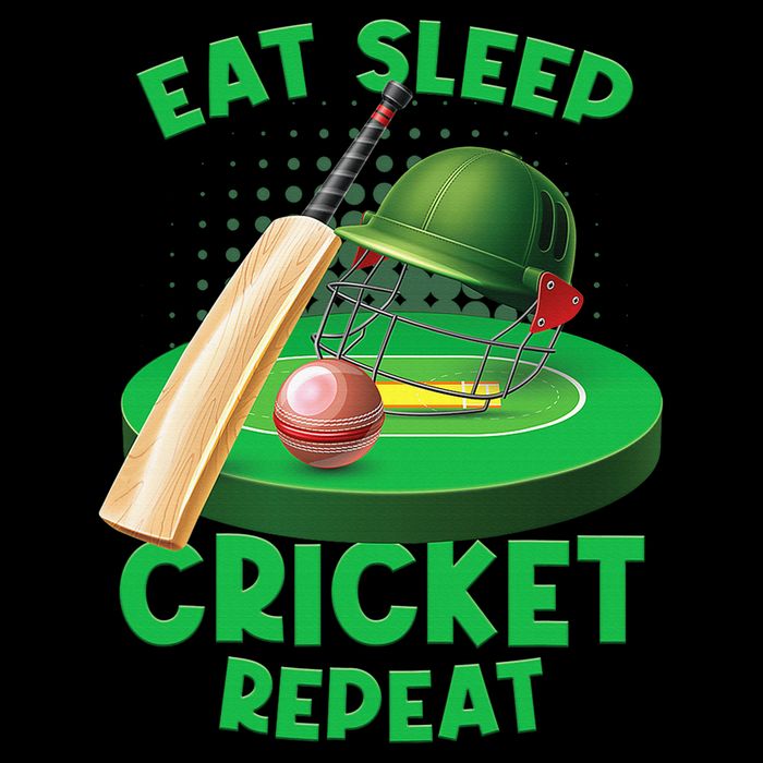 Eat Sleep Cricket Repeat Player Lover Fan Funny Drawstring Bag