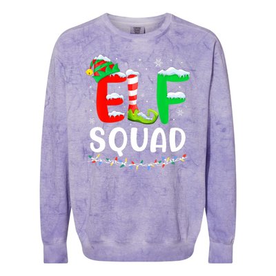 Elf Squad Christmas Festive Holiday Colorblast Crewneck Sweatshirt