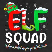 Elf Squad Christmas Festive Holiday 7 Panel Mesh Trucker Snapback Hat