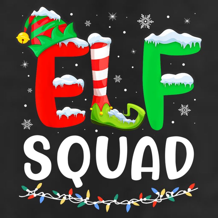 Elf Squad Christmas Festive Holiday 7 Panel Mesh Trucker Snapback Hat
