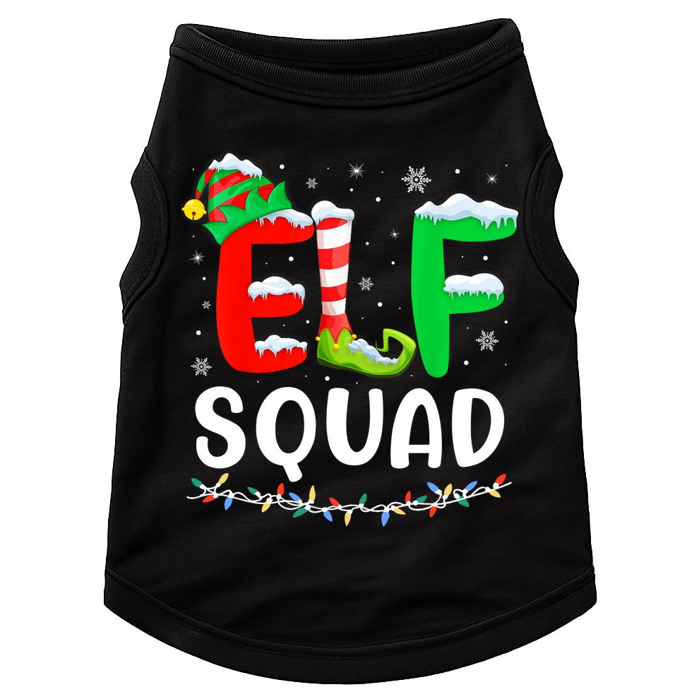 Elf Squad Christmas Festive Holiday Doggie Tank