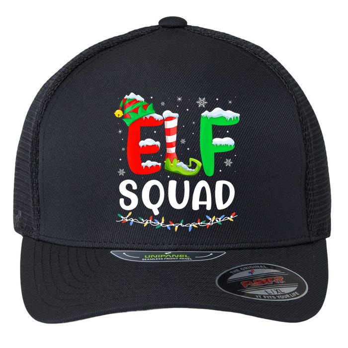 Elf Squad Christmas Festive Holiday Flexfit Unipanel Trucker Cap