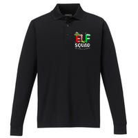 Elf Squad Christmas Festive Holiday Performance Long Sleeve Polo