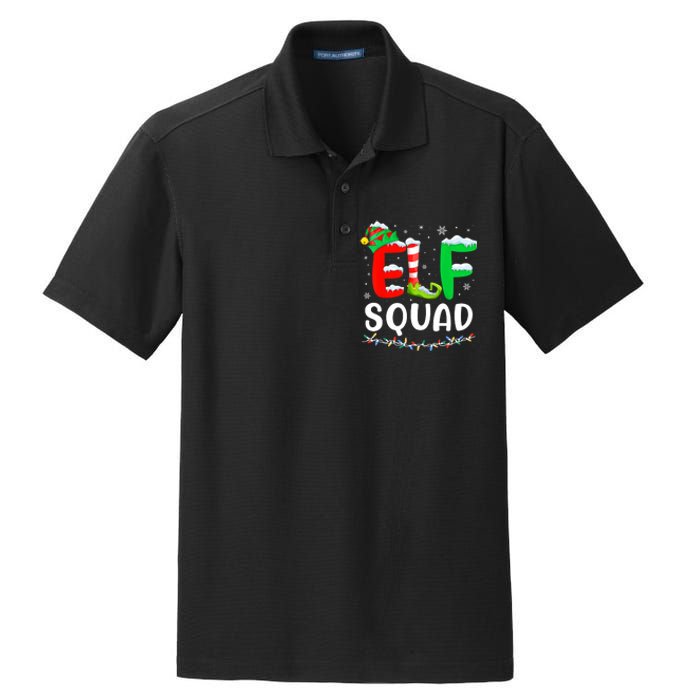 Elf Squad Christmas Festive Holiday Dry Zone Grid Polo