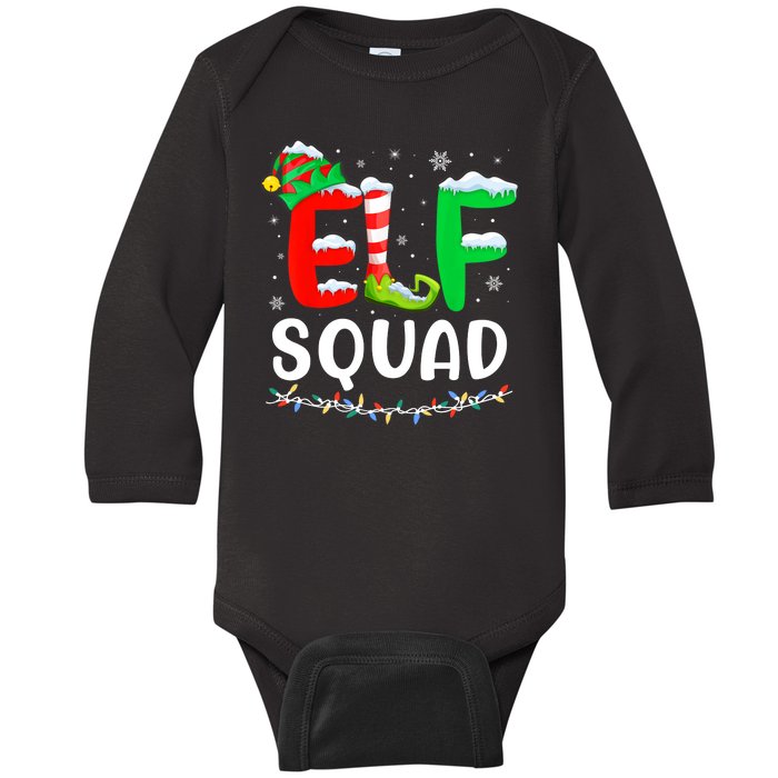 Elf Squad Christmas Festive Holiday Baby Long Sleeve Bodysuit