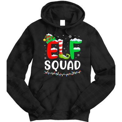 Elf Squad Christmas Festive Holiday Tie Dye Hoodie