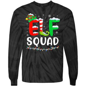 Elf Squad Christmas Festive Holiday Tie-Dye Long Sleeve Shirt