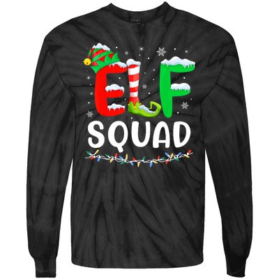 Elf Squad Christmas Festive Holiday Tie-Dye Long Sleeve Shirt