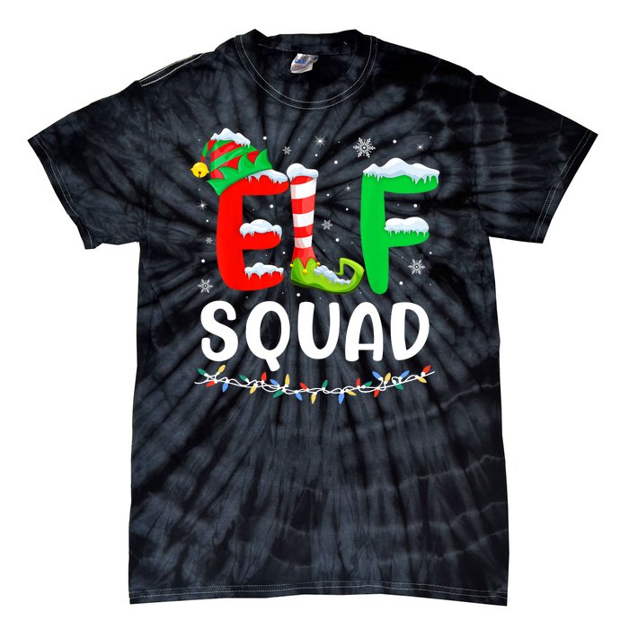 Elf Squad Christmas Festive Holiday Tie-Dye T-Shirt