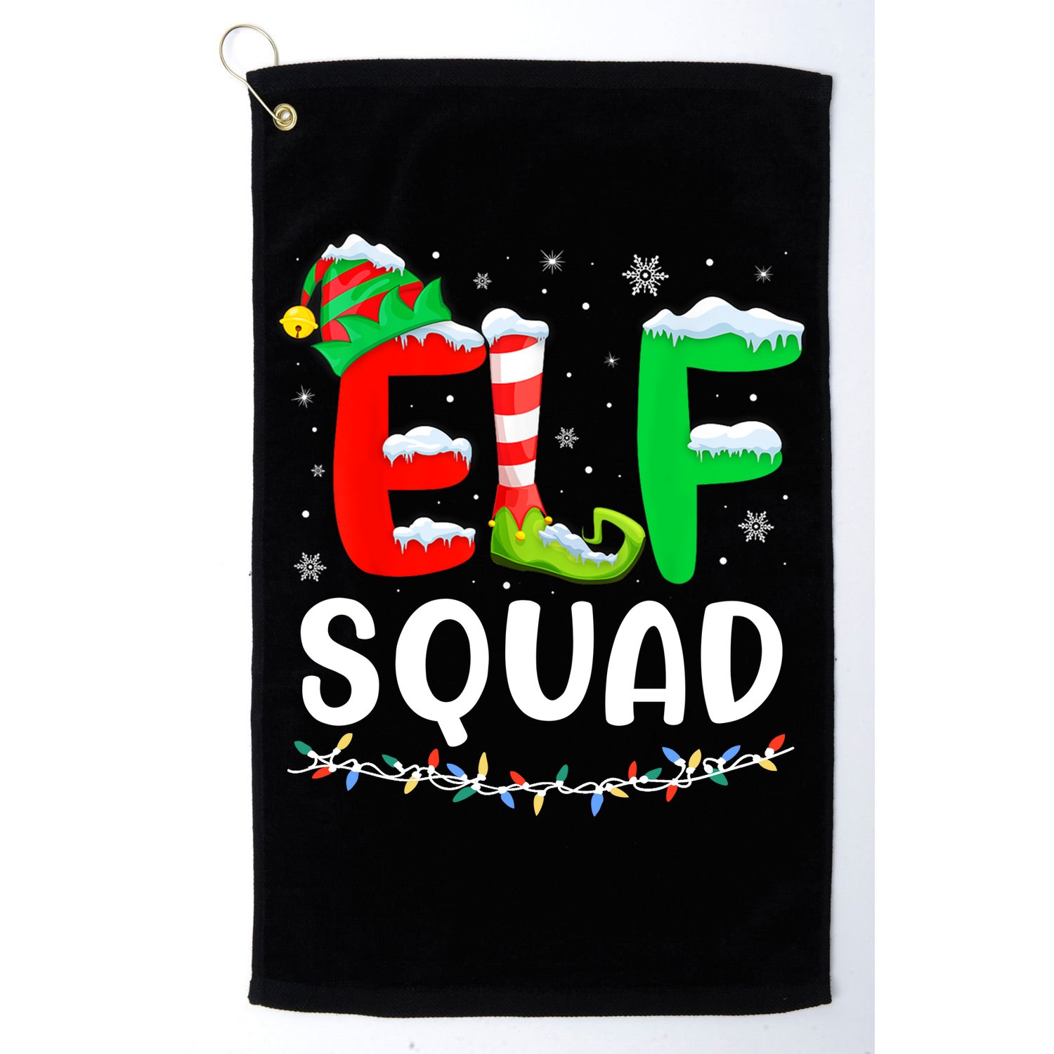 Elf Squad Christmas Festive Holiday Golf Towel