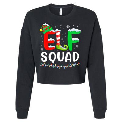 Elf Squad Christmas Festive Holiday Cropped Pullover Crew
