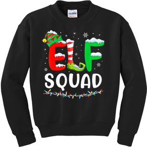 Elf Squad Christmas Festive Holiday Kids Sweatshirt