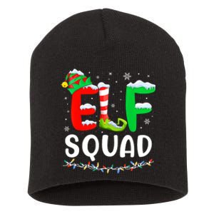 Elf Squad Christmas Festive Holiday Short Acrylic Beanie