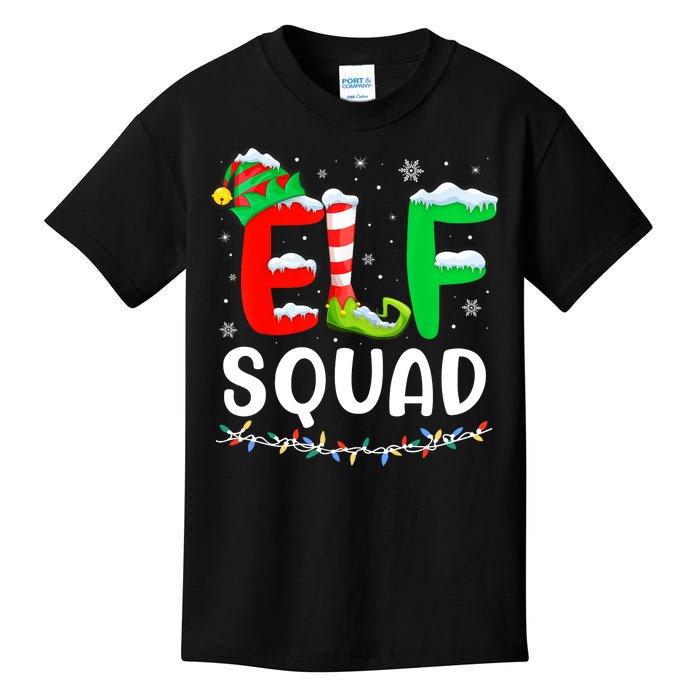 Elf Squad Christmas Festive Holiday Kids T-Shirt