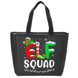 Elf Squad Christmas Festive Holiday Zip Tote Bag