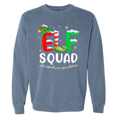 Elf Squad Christmas Festive Holiday Garment-Dyed Sweatshirt