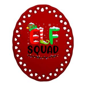 Elf Squad Christmas Festive Holiday Ceramic Oval Ornament