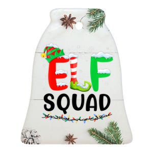 Elf Squad Christmas Festive Holiday Ceramic Bell Ornament