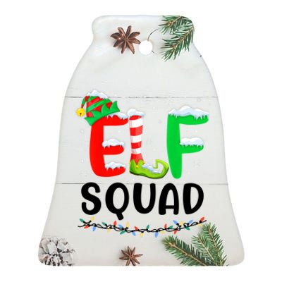 Elf Squad Christmas Festive Holiday Ceramic Bell Ornament