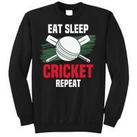 Eat Sleep Cricket Repeat Field Sports Cricketer Player Sweatshirt