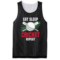 Eat Sleep Cricket Repeat Field Sports Cricketer Player Mesh Reversible Basketball Jersey Tank